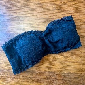 Strapless Black Lace Bandeau